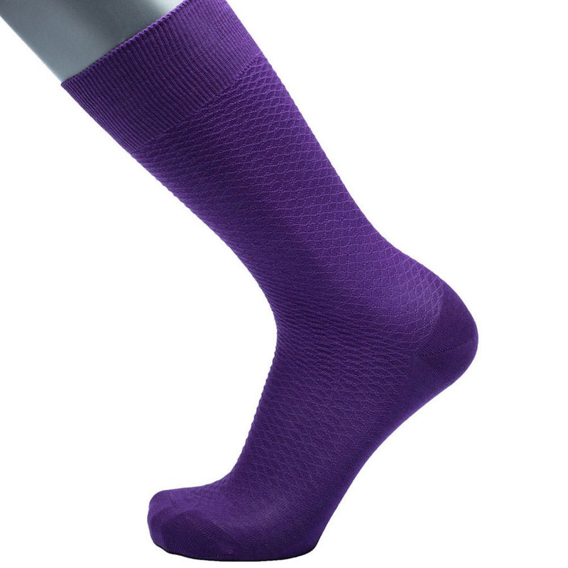 Feine Socken aus 100 % Baumwolle mit kleinem Wabenmuster in Ultra-Violet am Fuß von BGENTS