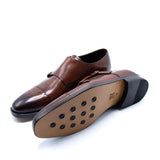 Double Monks Shoes in Cognac