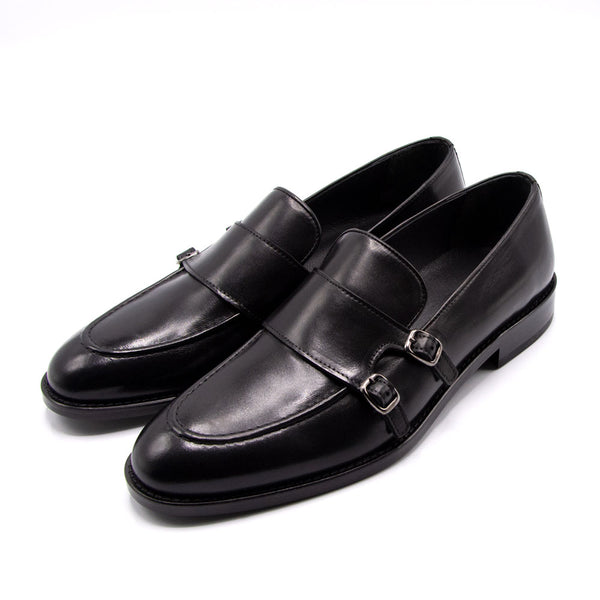 Double Monks Loafer in Schwarz