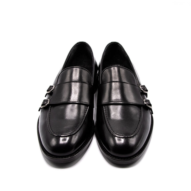 Double Monks Loafer in Schwarz