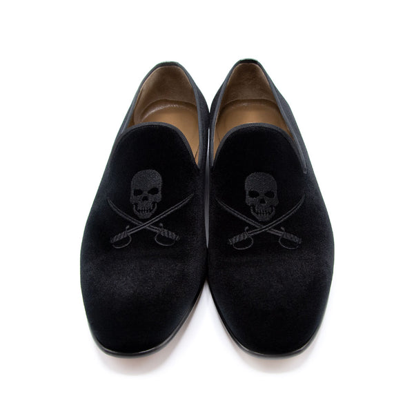 Samtloafer Motiv Pirat Skull