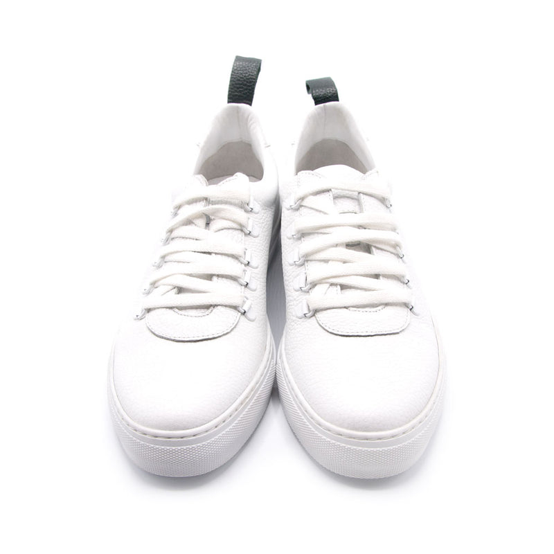 Street Sneaker in Weiß mit Schlaufe in Grün