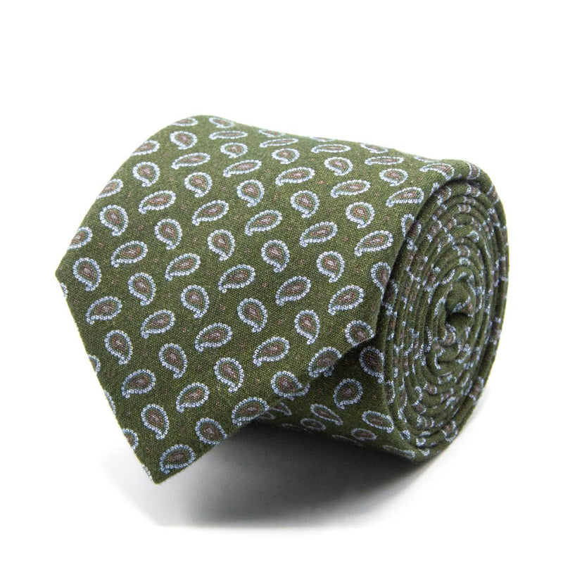 Baumwoll-Krawatte mit Paisley-Muster gerollt