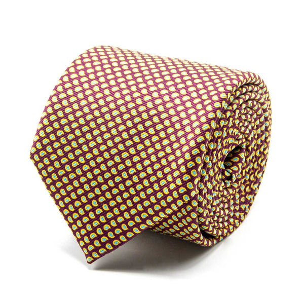 Mogador-Krawatte in Bordeaux mit Paisley-Muster von BGENTS