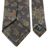Graue Mogador-Krawatte mit Paisley-Muster von BGENTS Rückseite