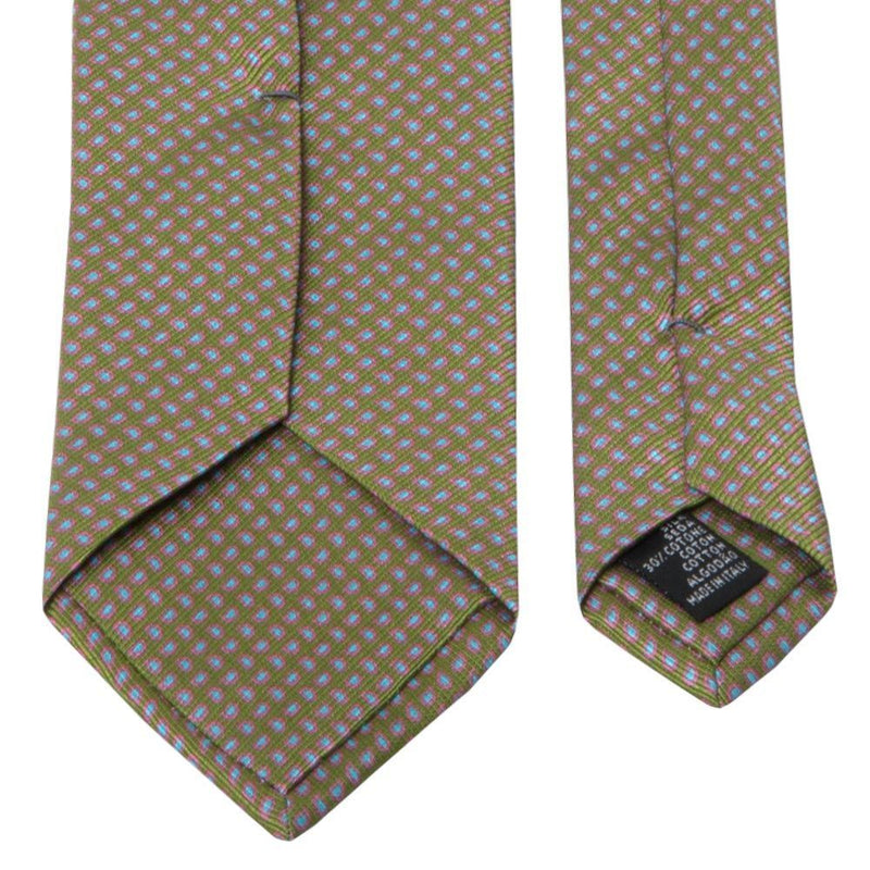 Mogador-Krawatte in Grün mit Paisley-Muster von BGENTS Rückseite