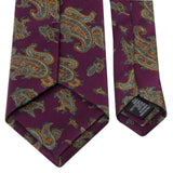 Lila Mogador-Krawatte mit Paisley-Muster von BGENTS Rückseite