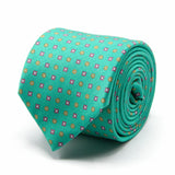 Mintgrüne Mogador-Krawatte mit Blüten-Muster von BGENTS