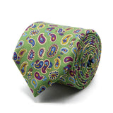 Mintgrüne Mogador-Krawatte mit Paisley-Muster von BGENTS