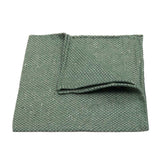 Gewebtes, handrolliertes, einfarbiges Einstecktuch aus Seiden-/Baumwoll-Gemisch in Grün von BGENTS gelegt