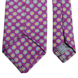 Mogador-Krawatte in Pflaume mit Kreisen von BGENTS Rückseite
