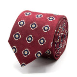 Seiden-Jacquard Krawatte mit Blüten-Muster von BGENTS