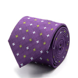 Seiden-Jacquard Krawatte in Ultra-Violet mit Blüten-Muster von BGENTS