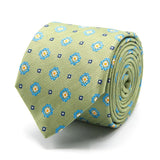Mintgrüne Seiden-Jacquard Krawatte mit geometrischem Muster von BGENTS