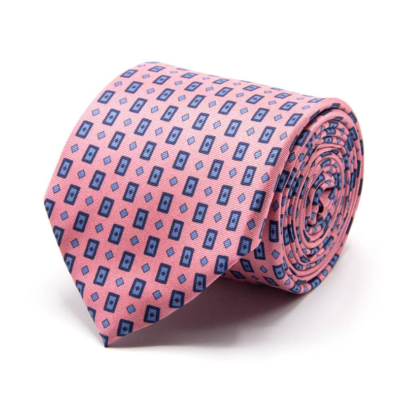 Twill-Krawatte aus reiner Seide mit geometrischem Muster von BGENTS