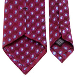 Seiden-Jacquard Krawatte in burgund mit Paisley-Muster in Hellblau von BGENTS Rückseite