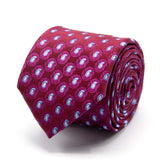 Seiden-Jacquard Krawatte in burgund mit Paisley-Muster in Hellblau von BGENTS