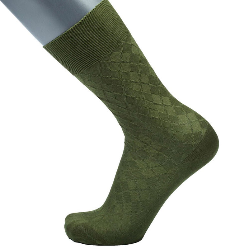 Feine Socken aus 100 % Baumwolle mit Rauten-Muster von BGENTS am Fuß