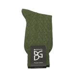 Feine Socken aus 100 % Baumwolle mit Rauten-Muster in Grün von BGENTS gelegt