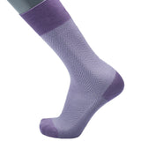 Feine Socken aus 100 % Baumwolle mit Fischgrätenmuster in Flieder, Gr. 43/44 - BGENTS