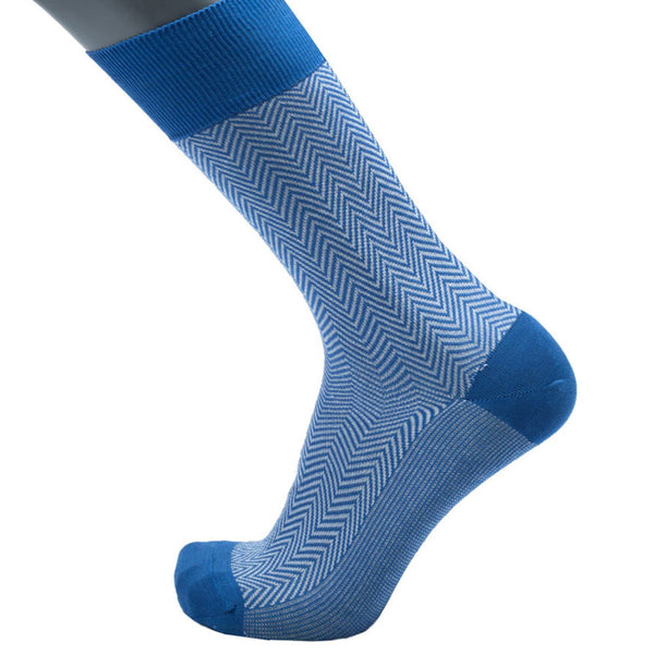 Feine Socken aus 100 % Baumwolle mit Fischgrätenmuster - BGENTS