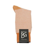 Feine Socken aus 100 % Baumwolle mit Hahnentrittmuster in Orange von BGENTS gelegt
