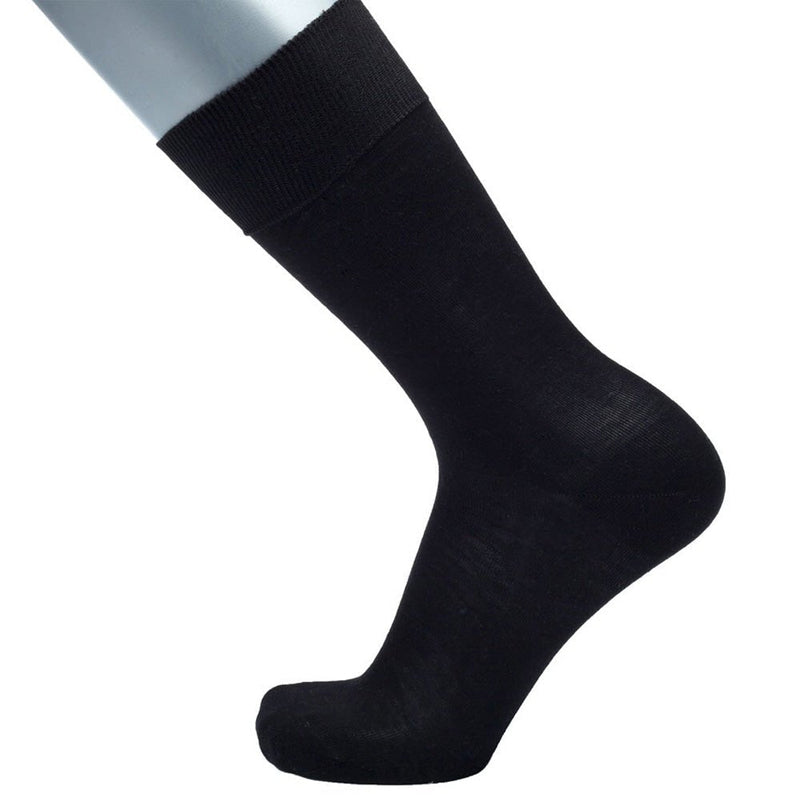 Socken aus 100 % merzerisierte Baumwolle uni in Schwarz - BGENTS