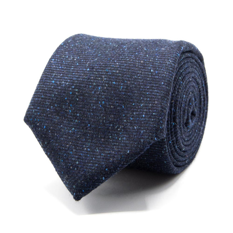 Krawatte aus Wolle-/Seiden-Gemisch in Dunkelblau von BGENTS