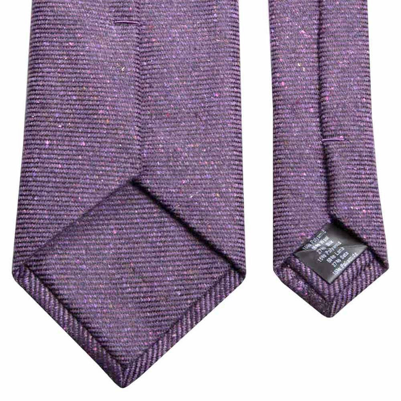 Krawatte aus Wolle-/Seiden-Gemisch in Lila von BGENTS Rückseite