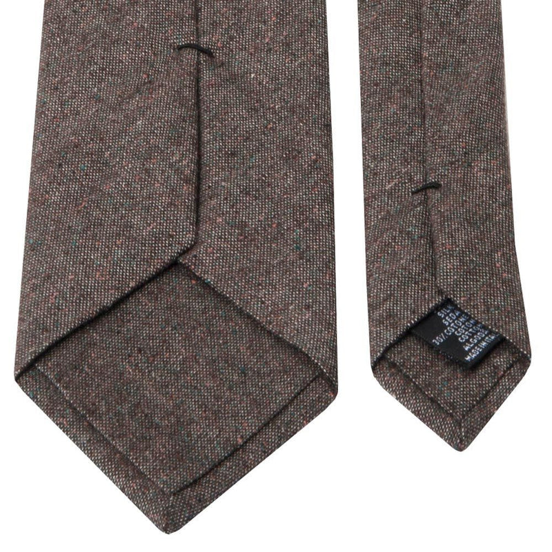 Gewebte Krawatte aus Seiden-/Baumwolle-Gemisch in Braun von BGENTS Rückseite