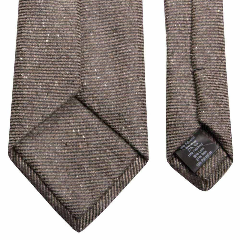 Krawatte aus Wolle-/Seiden-Gemisch in Braun von BGENTS Rückseite